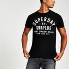 River Island Mens Superdry Logo Chest Print T-shirt