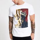 River Island Mens White Biggie Smalls Printed T-shirt
