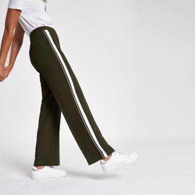 River Island Womens Stripe Side Straight Wide Leg Pants