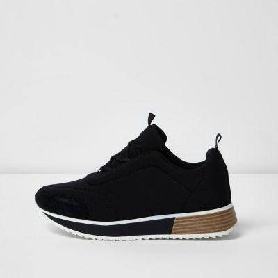 River Island Womens Scuba Textile Sole Runner Trainers