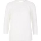 River Island Womens White Knit Open Back Sweater