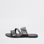 River Island Womens Zebra Print Double Strap Sandal