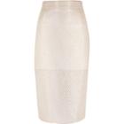 River Island Womens Lace Pencil Skirt