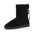 River Island Womens Suede Faux Fur Trim Soft Boots