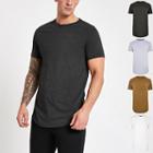 River Island Mens Multicolored Curved Hem T-shirt 5 Pack