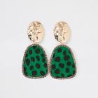 River Island Womens Gold Color Leopard Drop Earrings