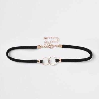River Island Womens Interlink Embellished Circle Choker
