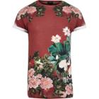 River Island Mens Floral Crew Neck T-shirt
