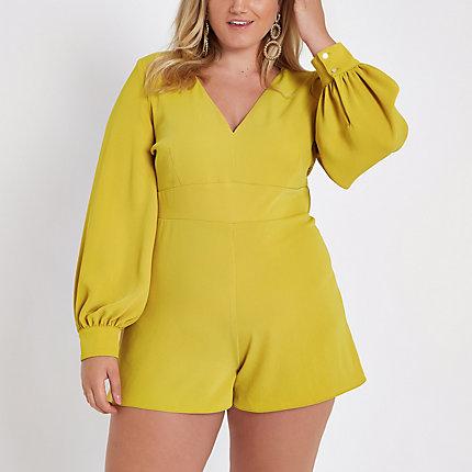 River Island Womens Plus Tie Waist Romper