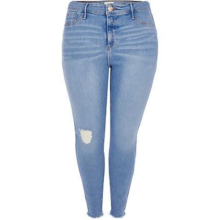 River Island Womens Plus Molly Ripped Jeggings