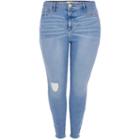 River Island Womens Plus Molly Ripped Jeggings