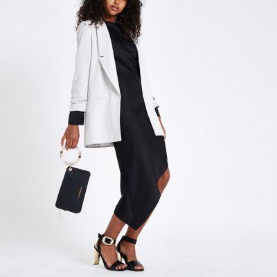 River Island Womens Ruched Sleeve Longline Blazer