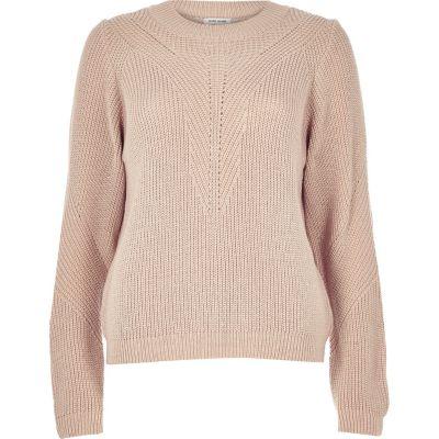 River Island Womens Knit Zip Back Sweater