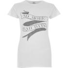 River Island Womens White 'no More Bad Days' Print Fitted T-shirt