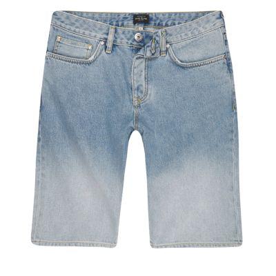 River Island Mens Fade Denim Shorts