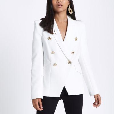 River Island Womens Petite Double Breasted Tux Blazer