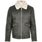 River Island Mens Shearling Collar Jacket