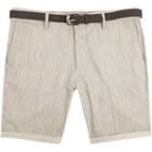 River Island Mensgrey Stripe Slim Shorts