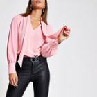 River Island Womens Tie Neck Blouse
