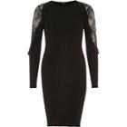 River Island Womens Frill Lace Sleeve Bodycon Dress