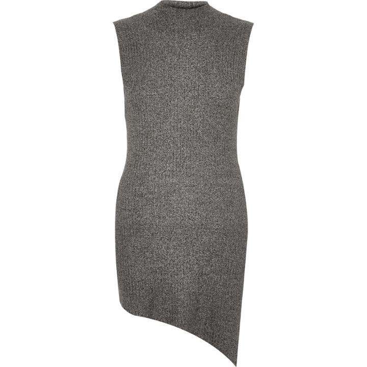 River Island Womens Sleeveless Asymmetric Knitted Top