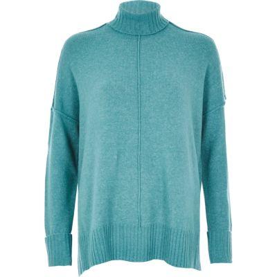 River Island Womens Bright Turtleneck Boxy Sweater