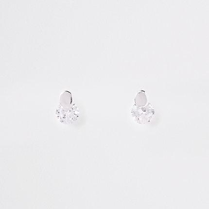 River Island Womens Silver Tone Diamante Earrings