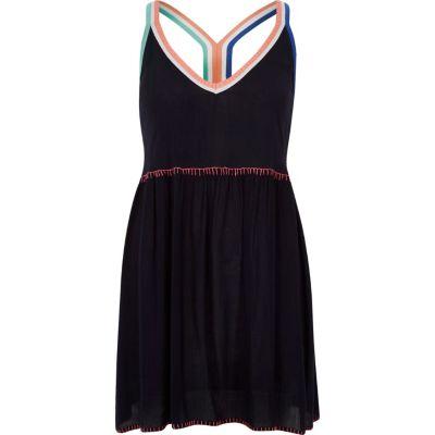 River Island Womens Colour Block Racer Back Beach Dress