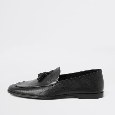 River Island Mens Textured Leather Tassel Loafer