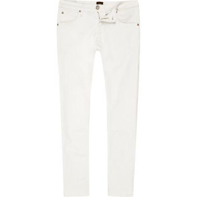 River Island Mens White Lee Slim Fit Tapered Jeans