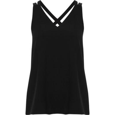 River Island Womens Petite Cross Back Cami Top