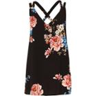 River Island Womens Floral Double Strap Cross Back Tank
