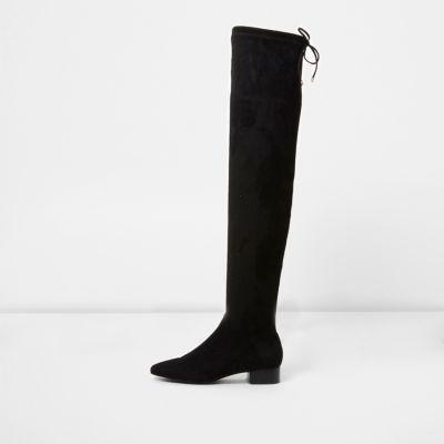 River Island Womens Faux Suede Over The Knee Boots
