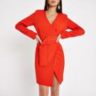 River Island Womens Belted Wrap Dress