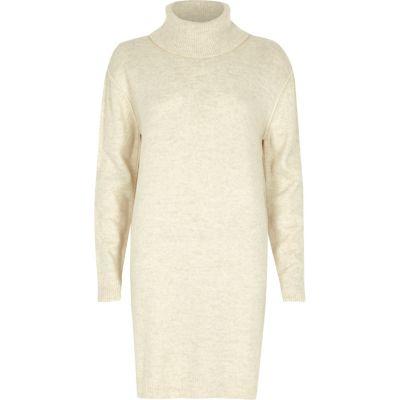 River Island Womens Roll Neck Longline Knit Dress