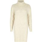 River Island Womens Roll Neck Longline Knit Dress