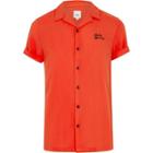 River Island Mens 'palm Springs' Embroidered Shirt