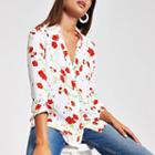 River Island Womens White Floral Shirt