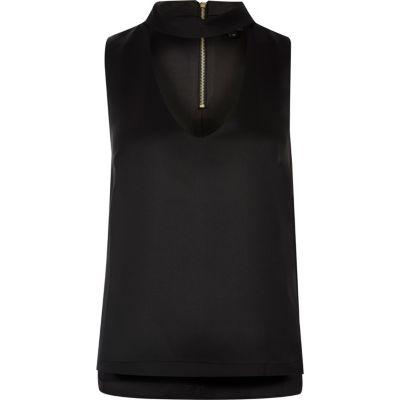 River Island Womens Sleeveless Choker Neck Top