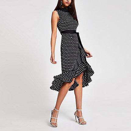 River Island Womens Forever Unique Spot Print Midi Dress