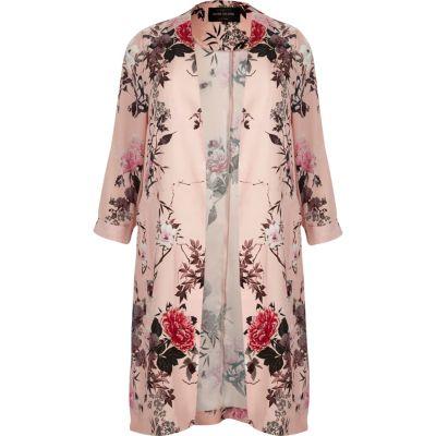 River Island Womens Plus Floral Print Duster Jacket