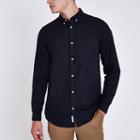 River Island Mens Embroidered Regular Fit Oxford Shirt