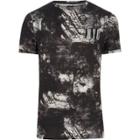 River Island Mens Mono Smudge 'nyc' Muscle Fit T-shirt