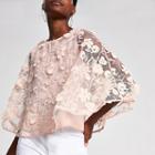 River Island Womens Floral Embellished Cape Top