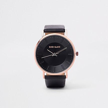 River Island Mens Bronze Tone Minimal Watch