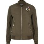 River Island Womens Pin Badge Bomber Jacket