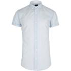 River Island Mens Slim Fit Short Sleeve Button-down Shirt