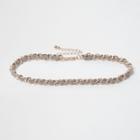 River Island Womens Rose Gold Weave Thread Choker Necklace
