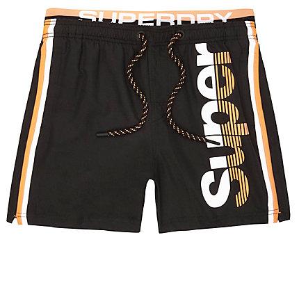 River Island Mens Superdry Logo Swim Trunks