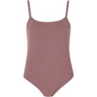 River Island Womens Mink Rib Square Neck Cami Bodysuit